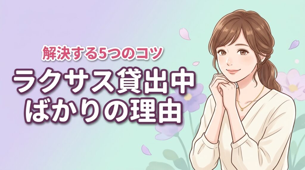 ラクサスで貸出中ばかりなのはなぜ？4つの理由と確実に借りる5つのコツ